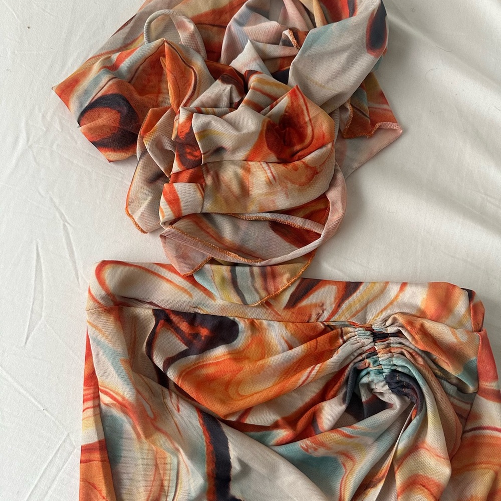 Two piece set with skirt